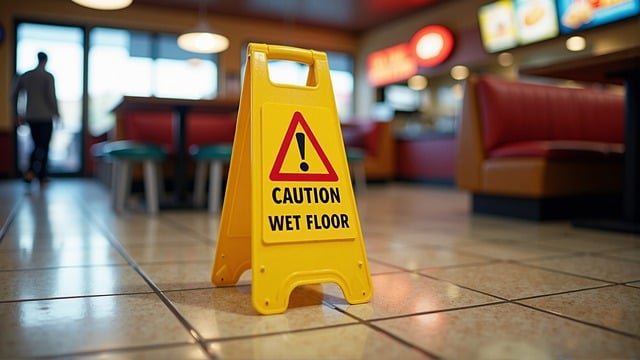 caution wet floor sign